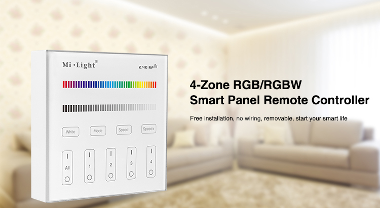 4-Zone RGB/RGBW Smart Panel Remote Controller - B3 - Click Image to Close